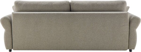 DecHome Divano Letto 2 Posti Moderno Vano Contenitore in Tessuto Dimensioni 245x105x92 cm colore Tortora - Loki