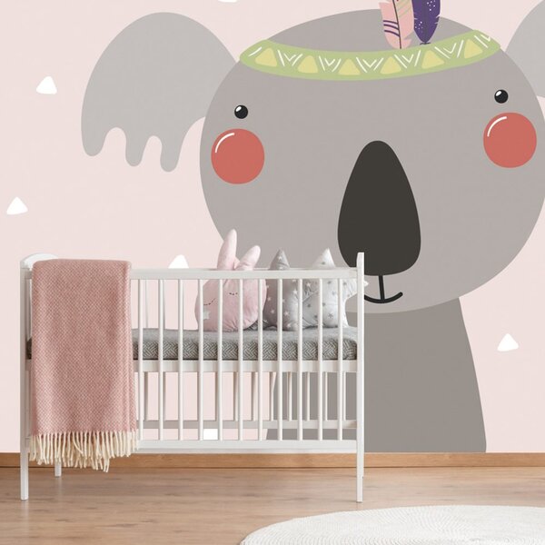 Carta da parati – Koala con piuma indiana