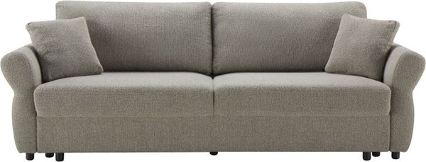 DecHome Divano Letto 2 Posti Moderno Vano Contenitore in Tessuto Dimensioni 245x105x92 cm colore Tortora - Loki
