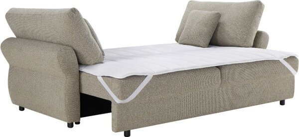 DecHome Divano Letto 2 Posti Moderno Vano Contenitore in Tessuto Dimensioni 245x105x92 cm colore Tortora - Loki