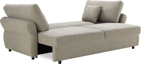 DecHome Divano Letto 2 Posti Moderno Vano Contenitore in Tessuto Dimensioni 245x105x92 cm colore Tortora - Loki