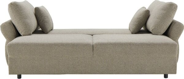DecHome Divano Letto 2 Posti Moderno Vano Contenitore in Tessuto Dimensioni 245x105x92 cm colore Tortora - Loki
