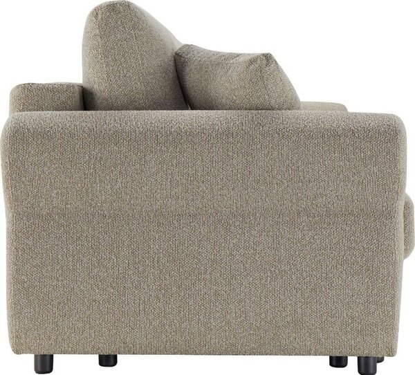 DecHome Divano Letto 2 Posti Moderno Vano Contenitore in Tessuto Dimensioni 245x105x92 cm colore Tortora - Loki
