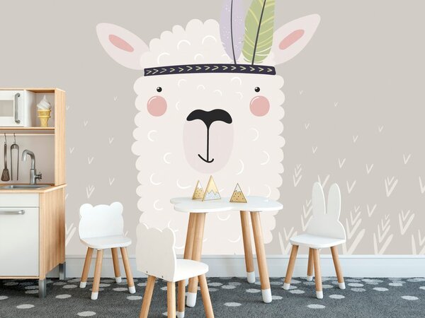 Carta da parati – Lama indiana con piume