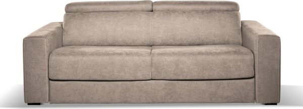 DecHome Divano Letto 3 Posti Moderno con Poggiatesta Reclinabili in Tessuto Dimensioni 205x97x83-100 cm colore Tortora