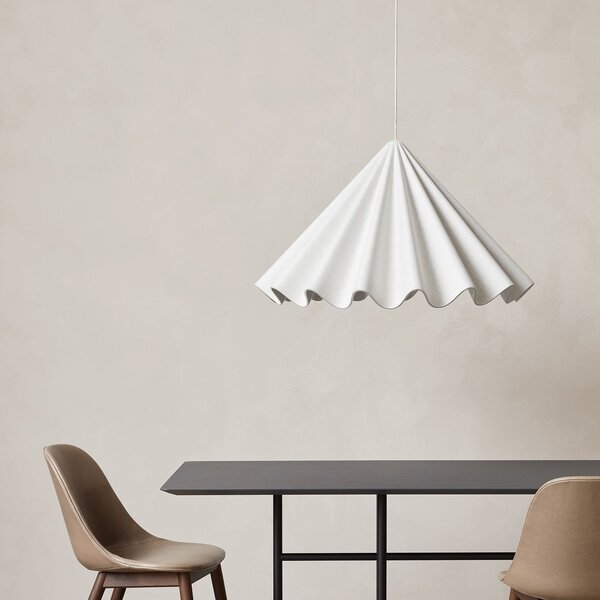 Lampada a sospensione Audo Copenhagen, Dancing, dimmerabile, Bianco, Soggiorno, Tessuto / Tessile, Design