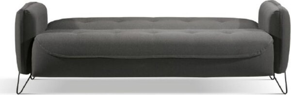 DecHome Divano Letto 3 Posti Moderno in Ecopelle Dimensioni 215x94x98h cm colore Grigio - Crown