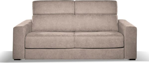 DecHome Divano Letto 3 Posti Moderno con Poggiatesta Reclinabili in Tessuto Dimensioni 205x97x83-100 cm colore Tortora