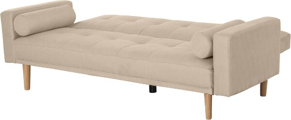 DecHome Divano Letto 3 Posti Moderno in Tessuto Dimensioni 186x84x85 cm colore Beige