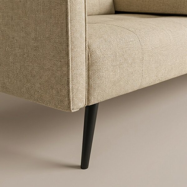 DecHome Divano Letto 3 Posti Moderno in Tessuto Dimensioni 196/180x81x78 cm colore Beige