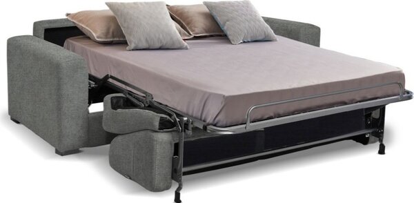 DecHome Divano Letto 3 Posti Moderno in Tessuto Dimensioni 200x98x86 cm colore Grigio - Kriog
