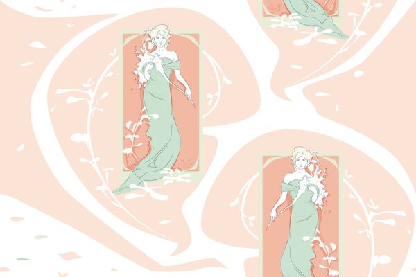 Carta da parati – Fascino femminile in versione astratta