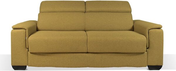 DecHome Divano Letto 3 Posti Moderno in Tessuto Dimensioni 210x94x100 cm colore Senape - Mercurio