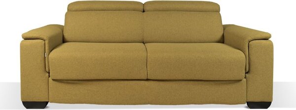 DecHome Divano Letto 3 Posti Moderno in Tessuto Dimensioni 210x94x100 cm colore Senape - Mercurio