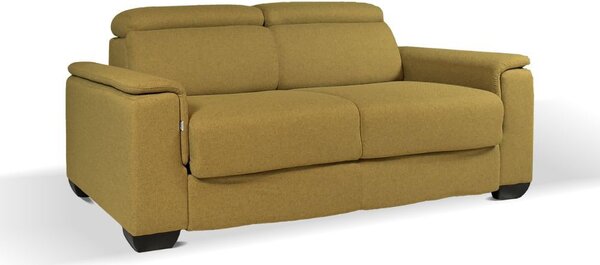 DecHome Divano Letto 3 Posti Moderno in Tessuto Dimensioni 210x94x100 cm colore Senape - Mercurio