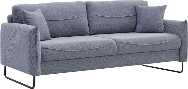 DecHome Divano Letto 3 Posti Moderno in Tessuto Dimensioni 214x108x96 cm colore Grigio Chiaro - Fly