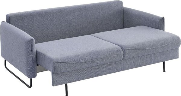 DecHome Divano Letto 3 Posti Moderno in Tessuto Dimensioni 214x108x96 cm colore Grigio Chiaro - Fly