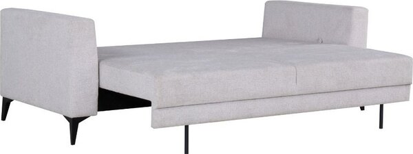 DecHome Divano Letto 3 Posti Moderno in Tessuto Dimensioni 217x85x88 cm colore Grigio Chiaro - Derry