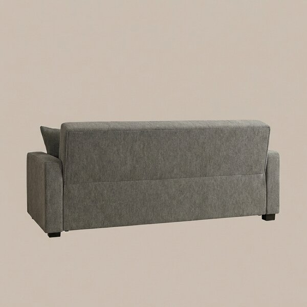 DecHome Divano Letto 3 Posti Moderno in Tessuto Dimensioni 212x80x87 cm colore Grigio - Nora