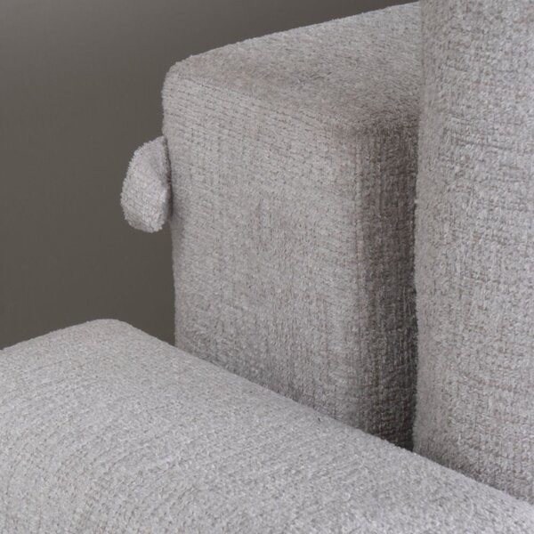 DecHome Divano Letto 3 Posti Moderno in Tessuto Dimensioni 217x85x88 cm colore Grigio Chiaro - Derry