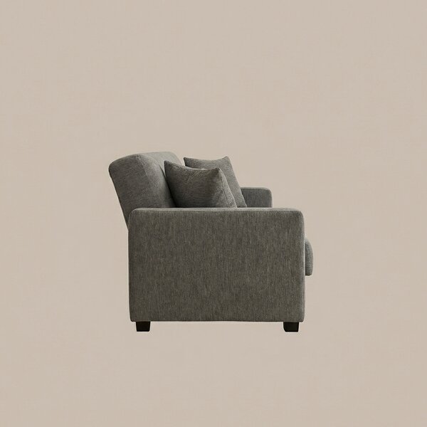DecHome Divano Letto 3 Posti Moderno in Tessuto Dimensioni 212x80x87 cm colore Grigio - Nora