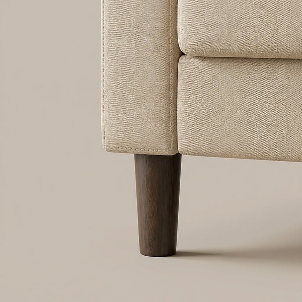 DecHome Divano Letto 3 Posti Moderno in Tessuto Dimensioni 212x80x87 cm colore Beige - Nora