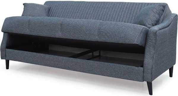 DecHome Divano Letto 3 Posti Moderno in Tessuto Dimensioni 225x82x92 cm colore Grigio - Montana