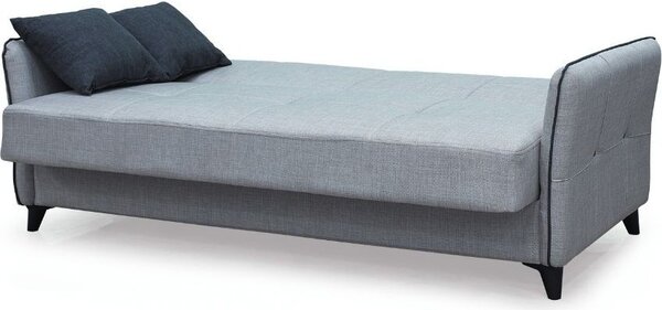 DecHome Divano Letto 3 Posti Moderno Vano Contenitore in Tessuto Dimensioni 210x94x80 cm colore Grigio Chiaro - Panama