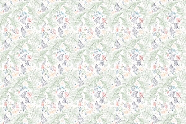 Carta da parati – Foglie delicate di felce