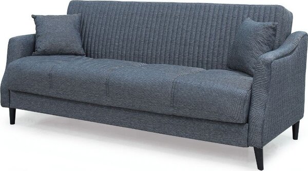 DecHome Divano Letto 3 Posti Moderno in Tessuto Dimensioni 225x82x92 cm colore Grigio - Montana