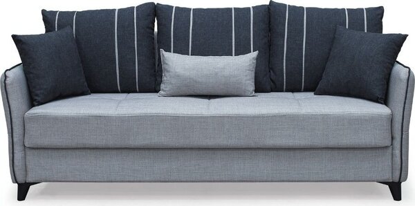 DecHome Divano Letto 3 Posti Moderno Vano Contenitore in Tessuto Dimensioni 210x94x80 cm colore Grigio Chiaro - Panama