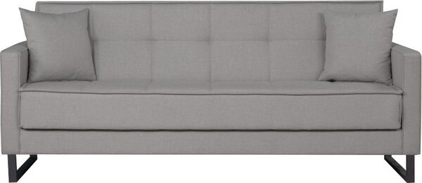 DecHome Divano Letto 3 Posti Moderno Vano Contenitore in Velluto Dimensioni 210x85x87 cm colore Grigio - Legen