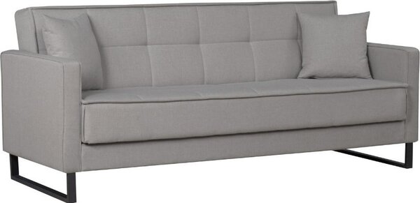 DecHome Divano Letto 3 Posti Moderno Vano Contenitore in Velluto Dimensioni 210x85x87 cm colore Grigio - Legen