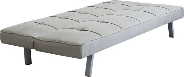 DecHome Divano Letto 3 Posti Moderno in Tessuto effetto Lino Dimensioni 180x81x79 cm colore Grigio Chiaro