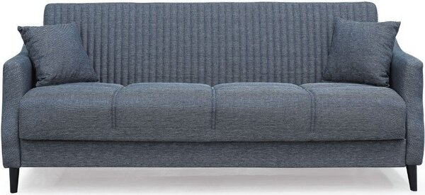 DecHome Divano Letto 3 Posti Moderno in Tessuto Dimensioni 225x82x92 cm colore Grigio - Montana