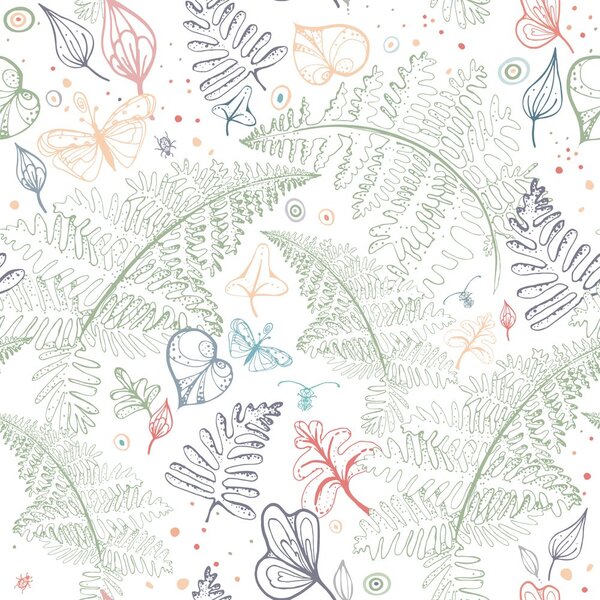 Carta da parati – Foglie delicate di felce