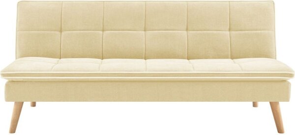 DecHome Divano Letto 3 Posti Scandinavo in Tessuto Dimensioni 182x88x80 cm colore Crema - Lunaria