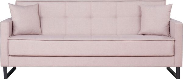DecHome Divano Letto 3 Posti Moderno Vano Contenitore in Velluto Dimensioni 210x85x87 cm colore Rosa Antico - Legen