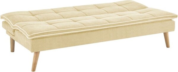 DecHome Divano Letto 3 Posti Scandinavo in Tessuto Dimensioni 182x88x80 cm colore Crema - Lunaria