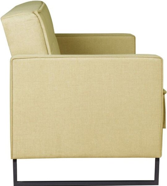 DecHome Divano Letto 3 Posti Moderno Vano Contenitore in Velluto Dimensioni 210x85x87 cm colore Senape - Legen