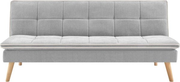 DecHome Divano Letto 3 Posti Scandinavo in Tessuto Dimensioni 182x88x80 cm colore Grigio - Lunaria