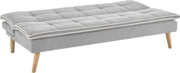 DecHome Divano Letto 3 Posti Scandinavo in Tessuto Dimensioni 182x88x80 cm colore Grigio - Lunaria