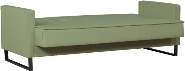 DecHome Divano Letto 3 Posti Moderno Vano Contenitore in Velluto Dimensioni 210x85x87 cm colore Verde Oliva - Legen