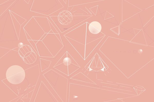 Carta da parati – Motivi geometrici rosa
