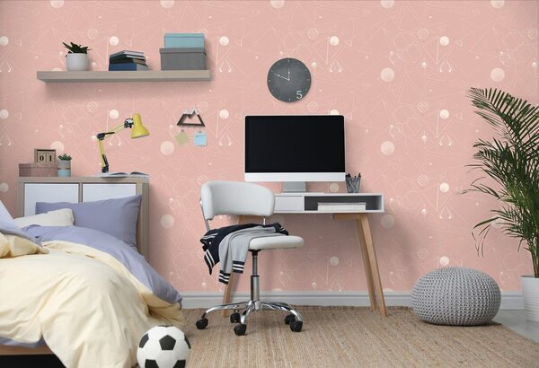 Carta da parati – Motivi geometrici rosa