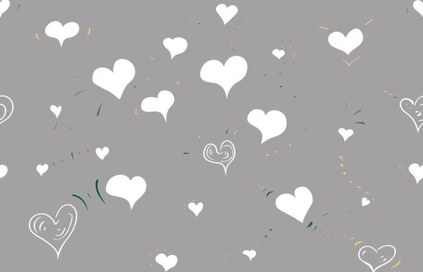 Carta da parati – Cuoricini bianchi adorabili