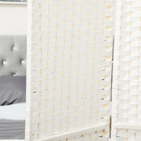 HOMCOM Paravento 8 Parti pieghevole per Casa, Soggiorno e Camera da Letto, 320x 1,6x170 cm, Bianco | Aosom Italy
