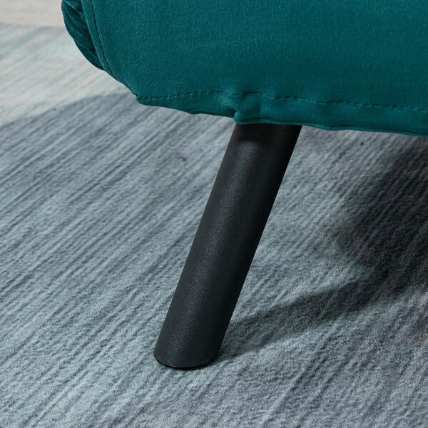 DecHome Divano Letto Clic-Clac 2 Posti Moderno in Velluto Dimensioni 102x73x81 cm colore Verde Acqua