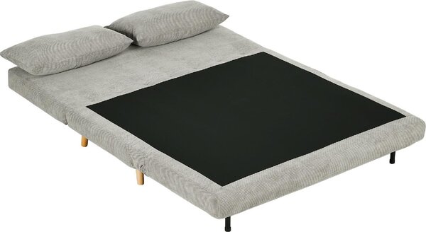 DecHome Divano Letto Clic-Clac 2 Posti Scandinavo in Tessuto effetto Lino Dimensioni 141x90 cm colore Grigio