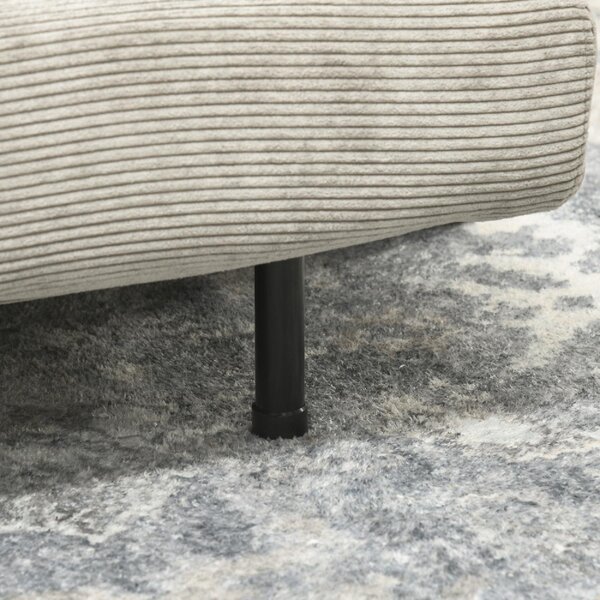 DecHome Divano Letto Clic-Clac 2 Posti Scandinavo in Tessuto effetto Lino Dimensioni 141x90 cm colore Grigio